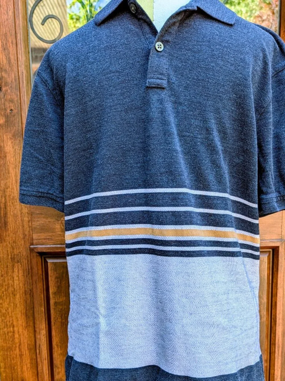 Banana Republic Standard Fit - Navy Polo Men's Shirt - Size L